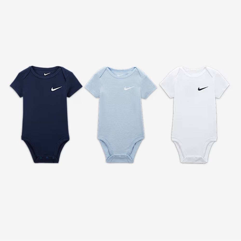 Nike Infant Bodysuit Trio - Pale Ivory Heather